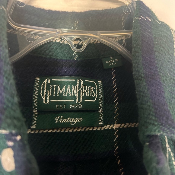 Vintage Gitman Bros Green Plaid Button Down Size 8 Made in USA - Picture 3 of 5